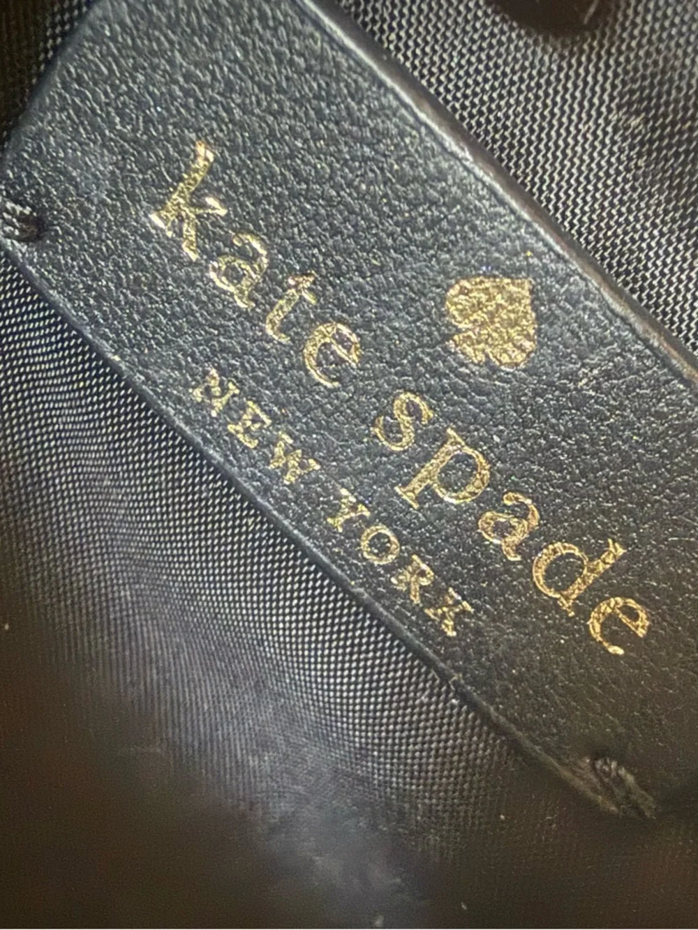 kate spade black glitter cosmetic pouch - Picture 2 of 3